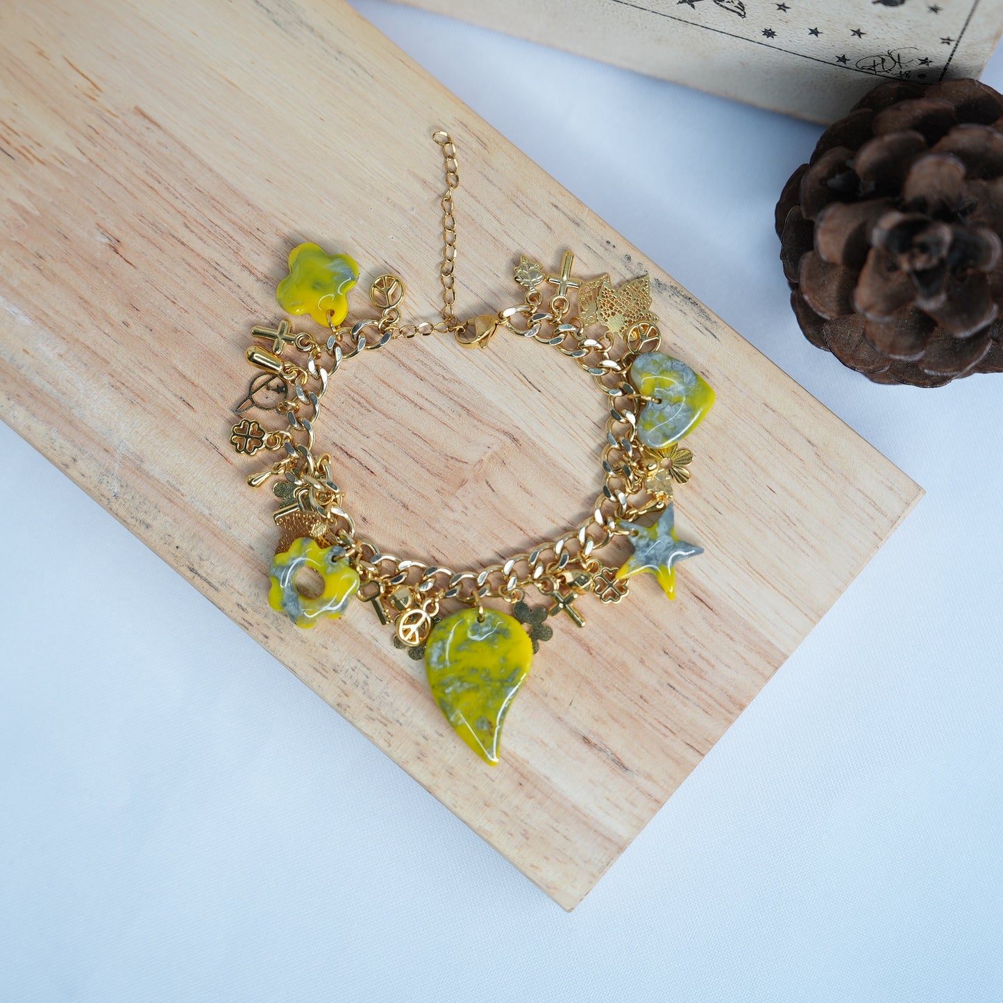 Pulsera Shine Amarillo Grisáceo