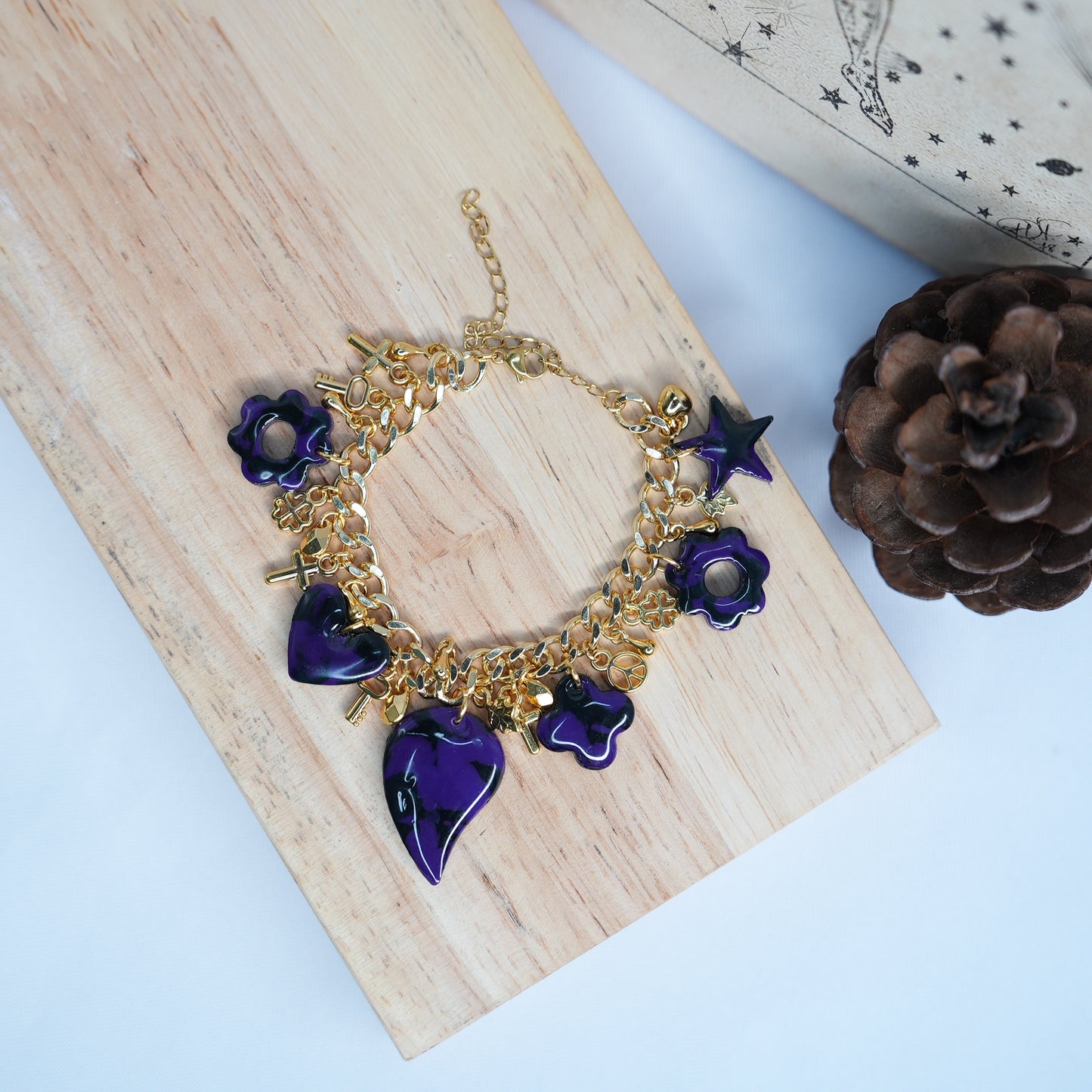 Pulsera Shine Morado Combinado