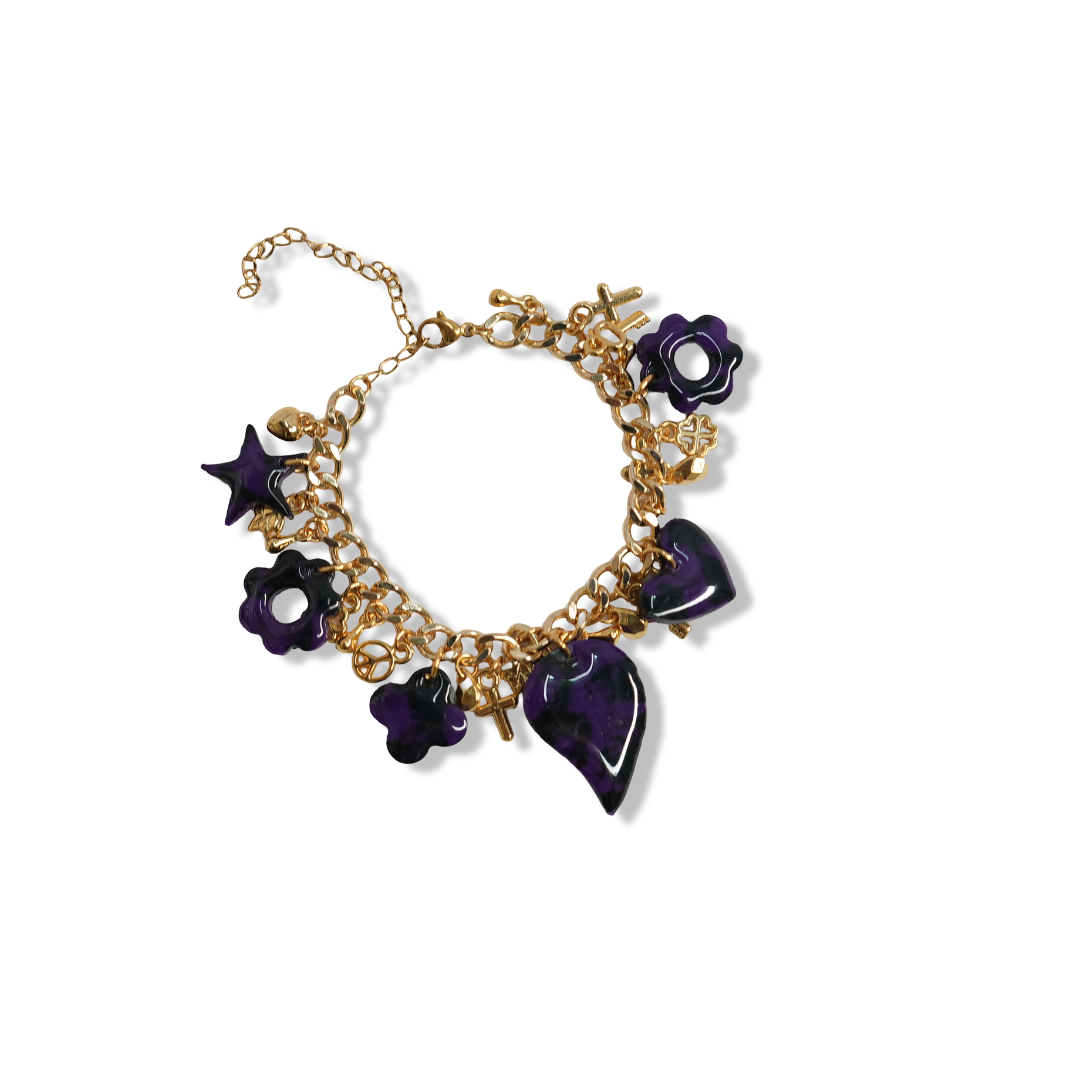 Pulsera Shine Morado Combinado