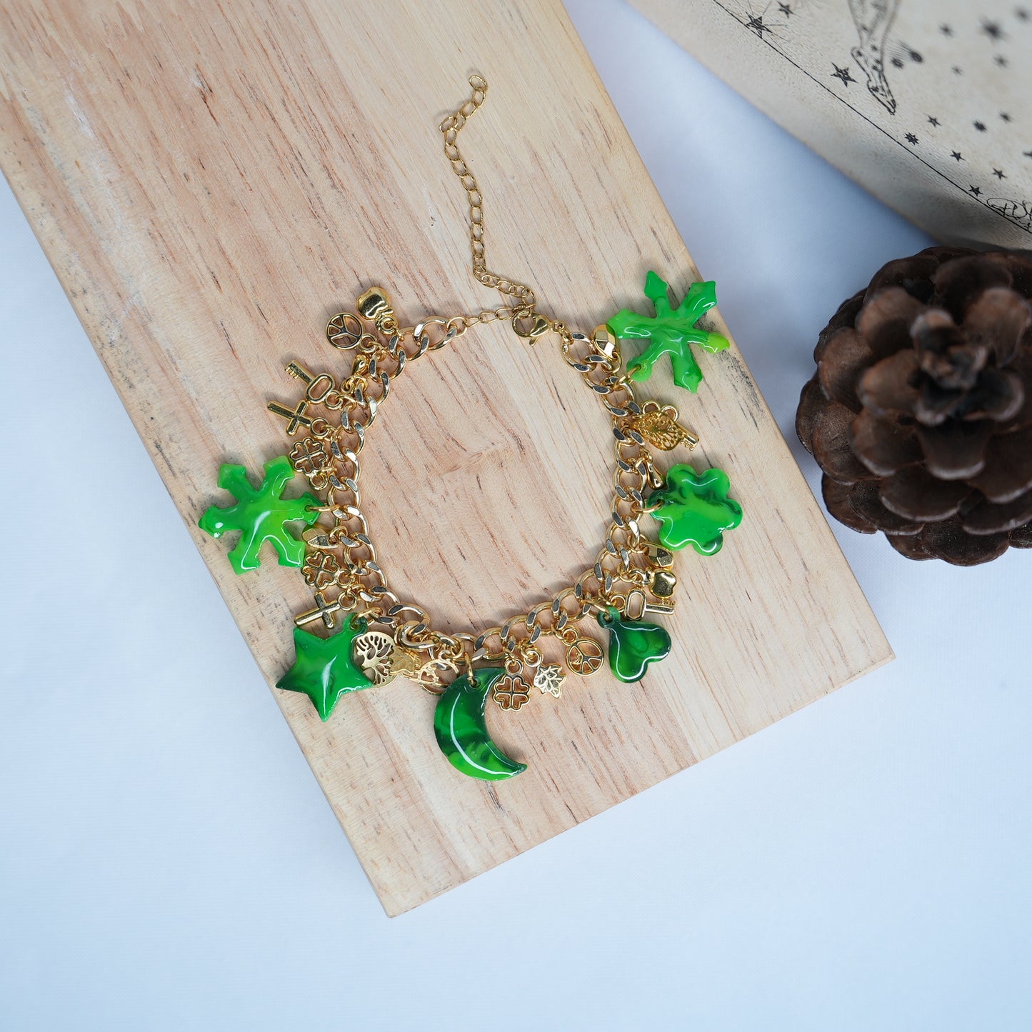 Pulsera Shine Verde Natural