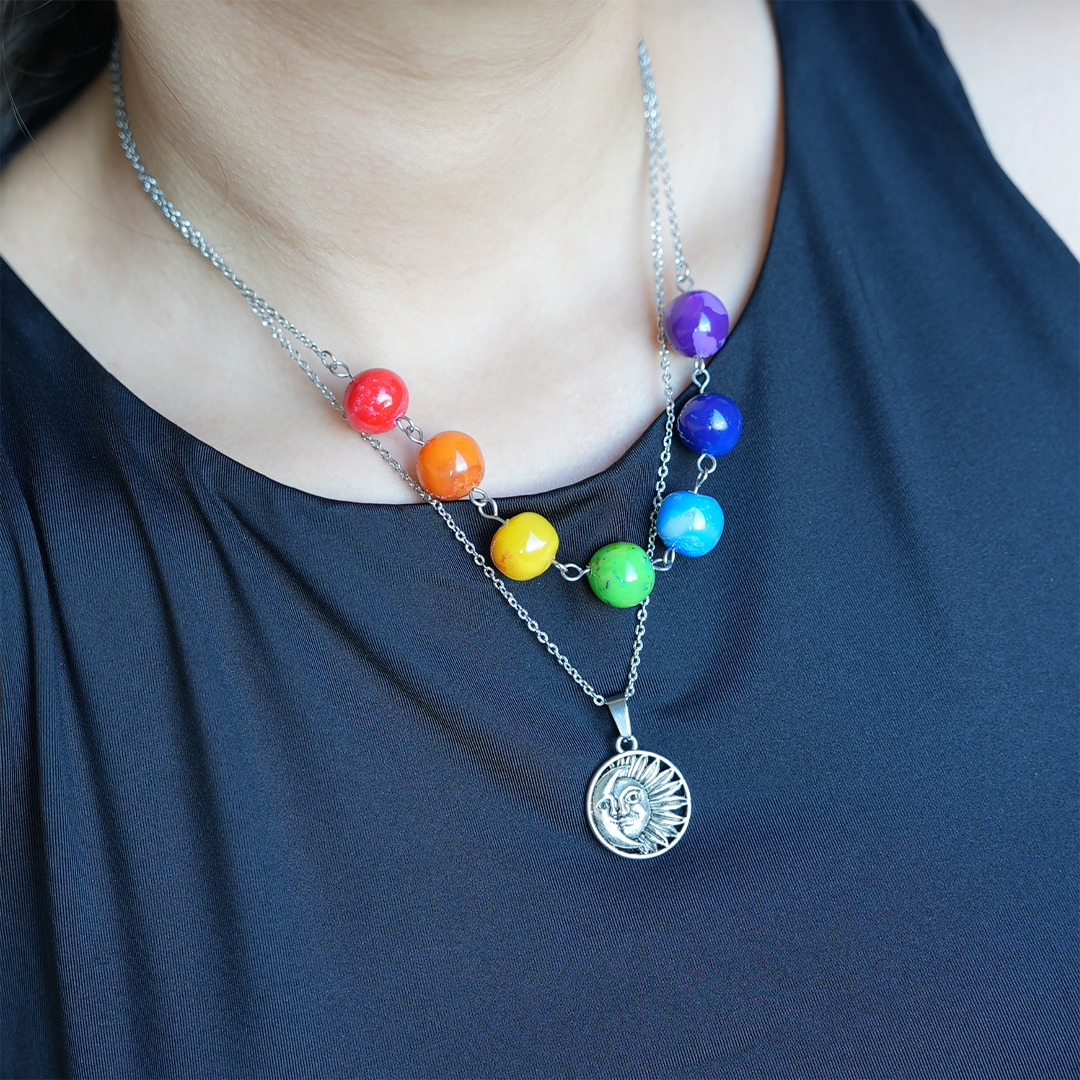 Collar doble siete chakras