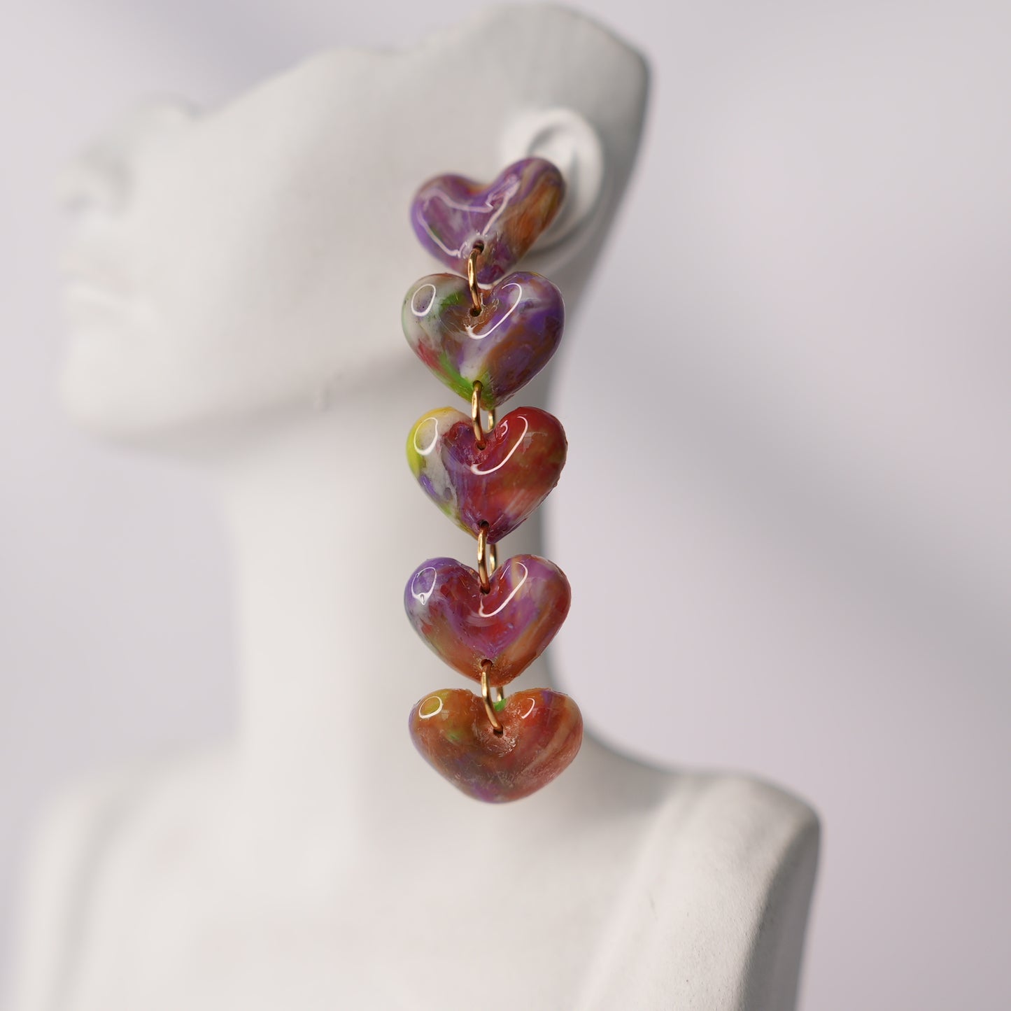 Aretes Latido Estelar Lluvia Corazón