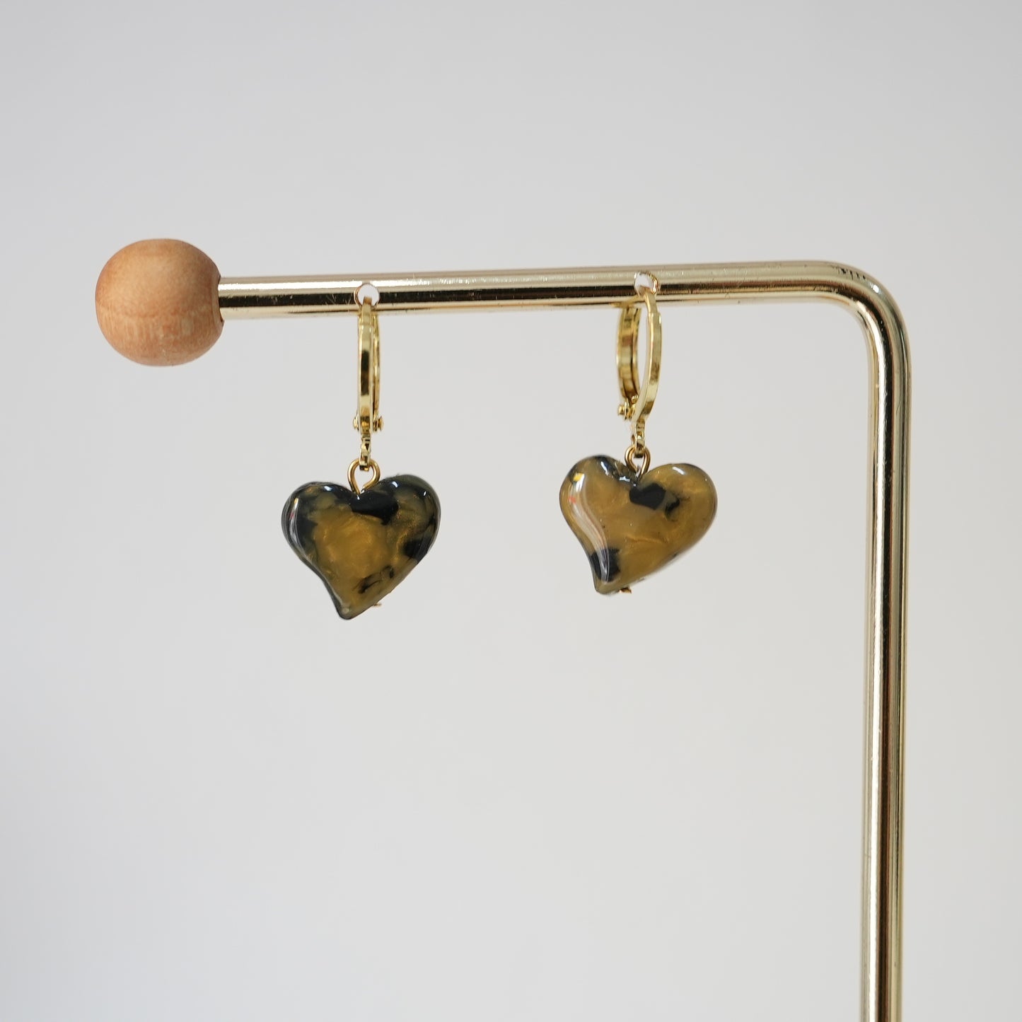 Set Corazón Dorado Veteado