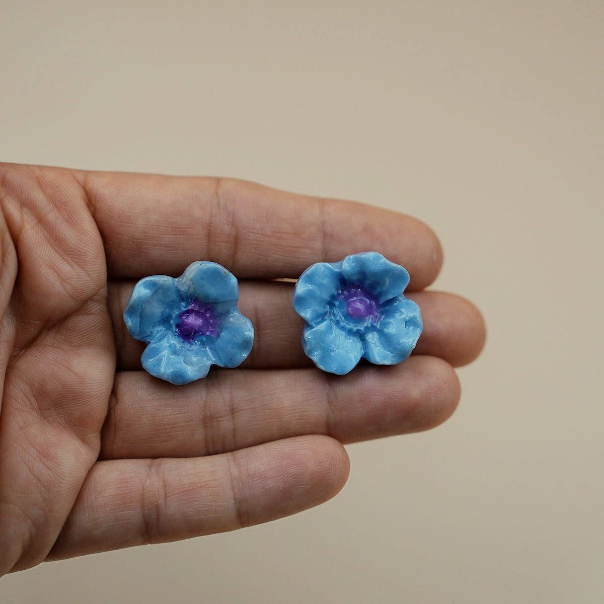Aretes Flor Hortensia