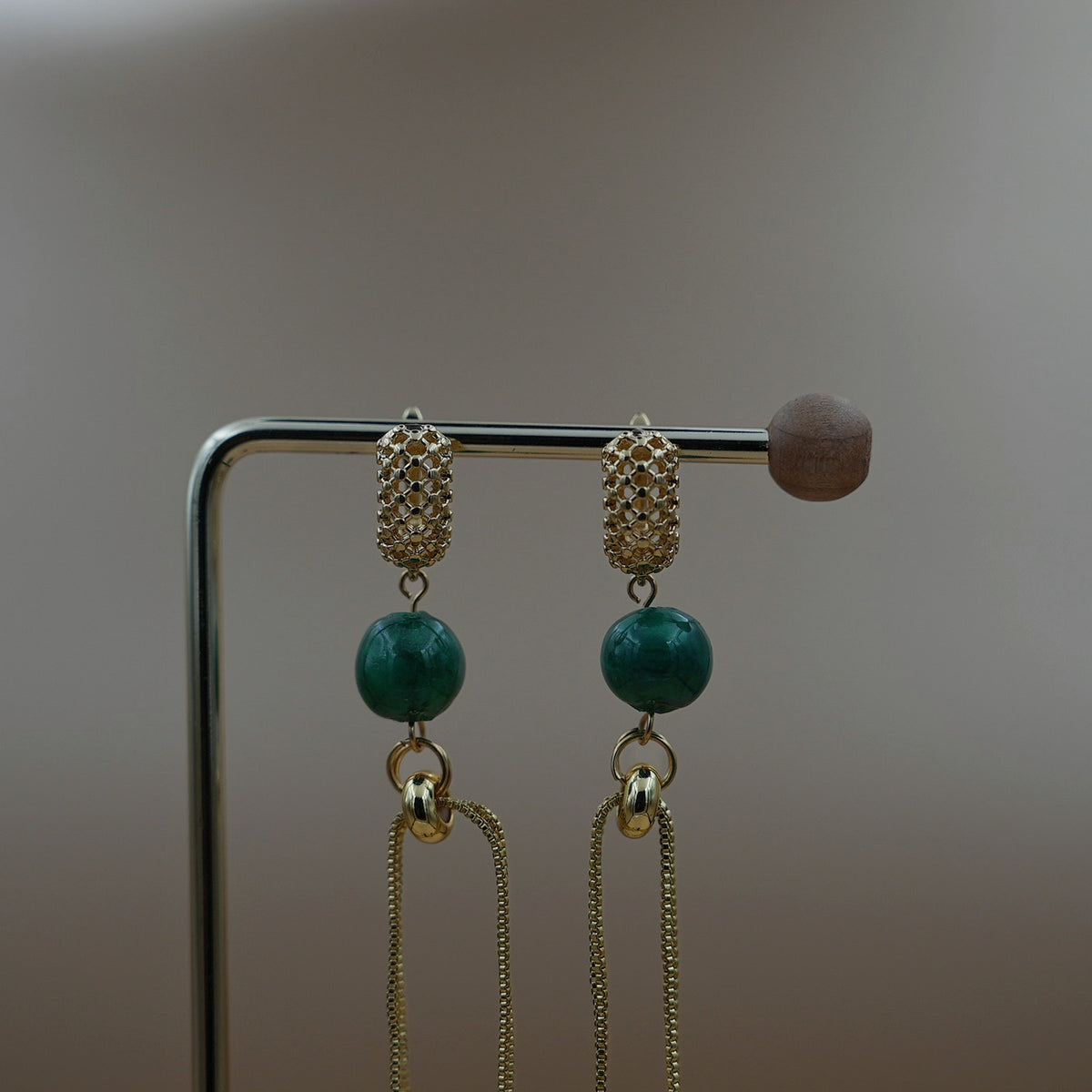 Maxi Aretes Iluminar Verde
