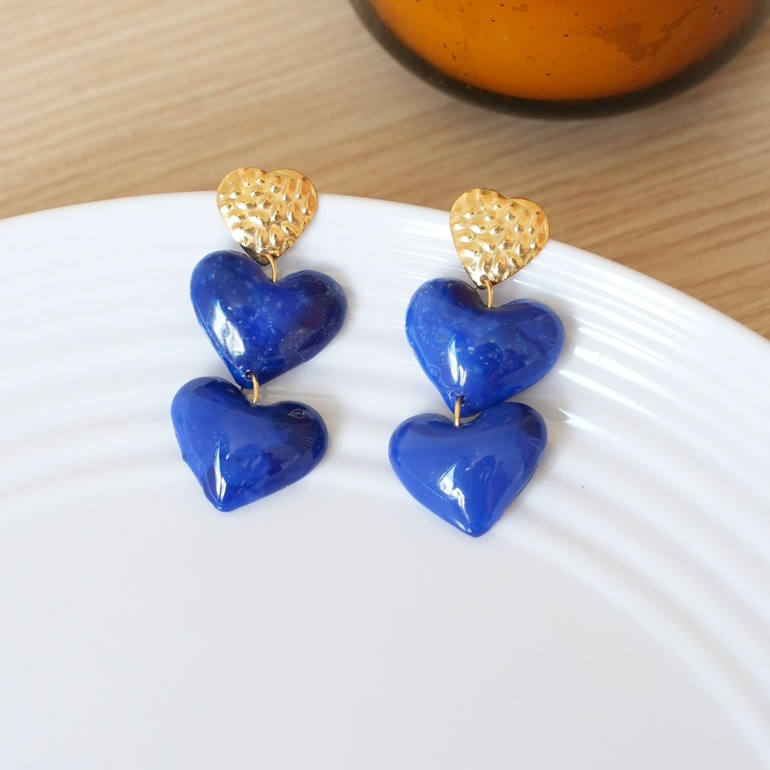 Aretes Doble Corazon