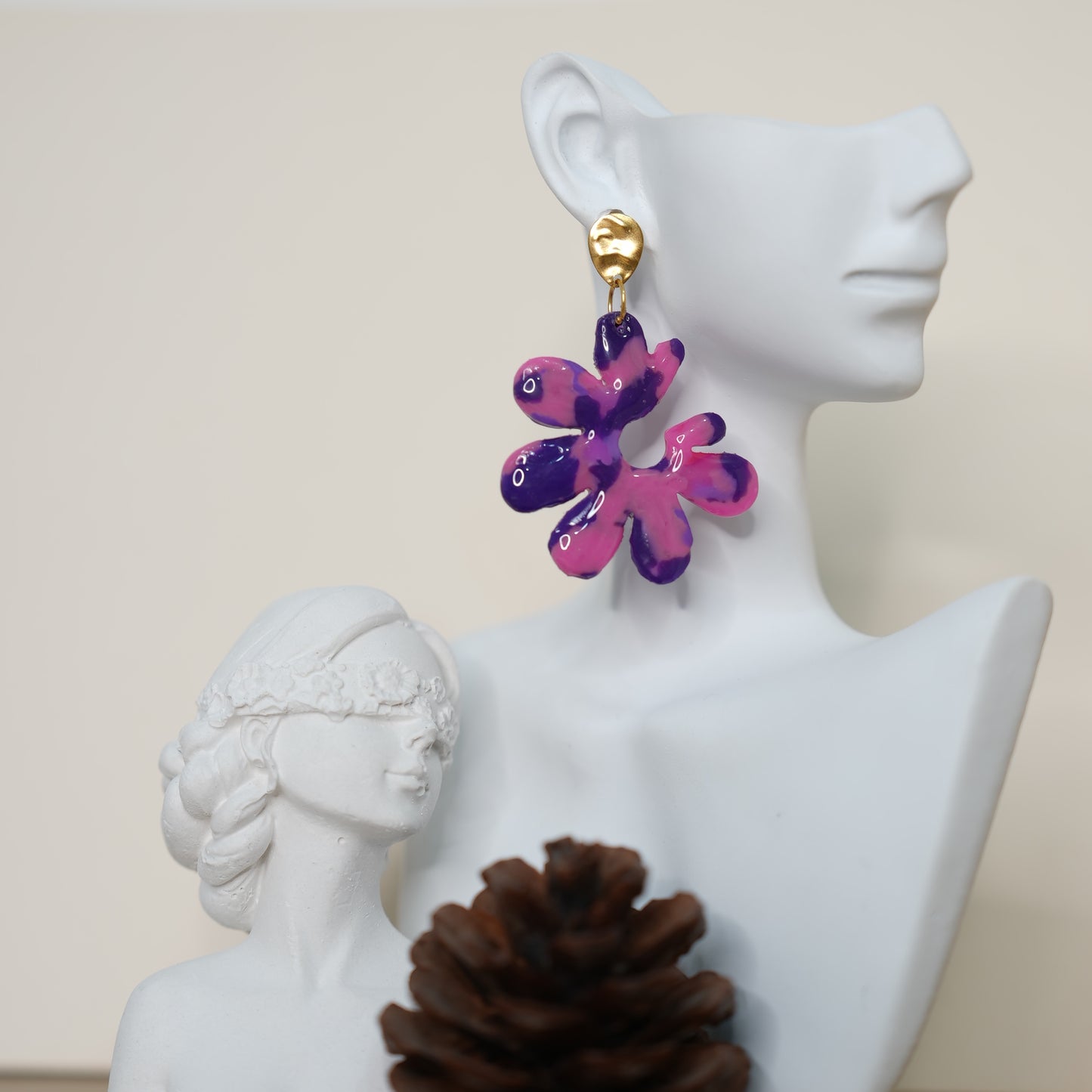 Aretes Flor Medianera