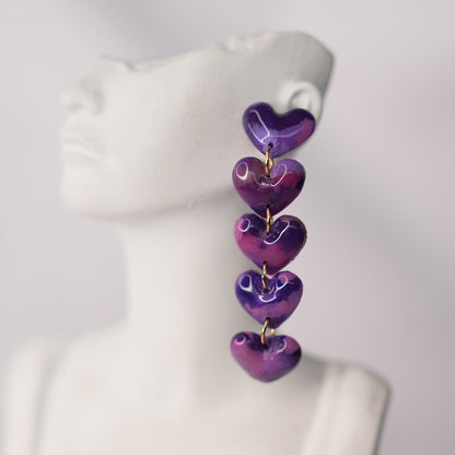 Aretes Latido Estelar Lluvia Corazón