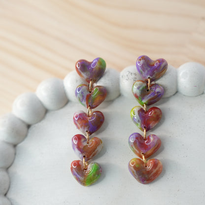 Aretes Latido Estelar Lluvia Corazón