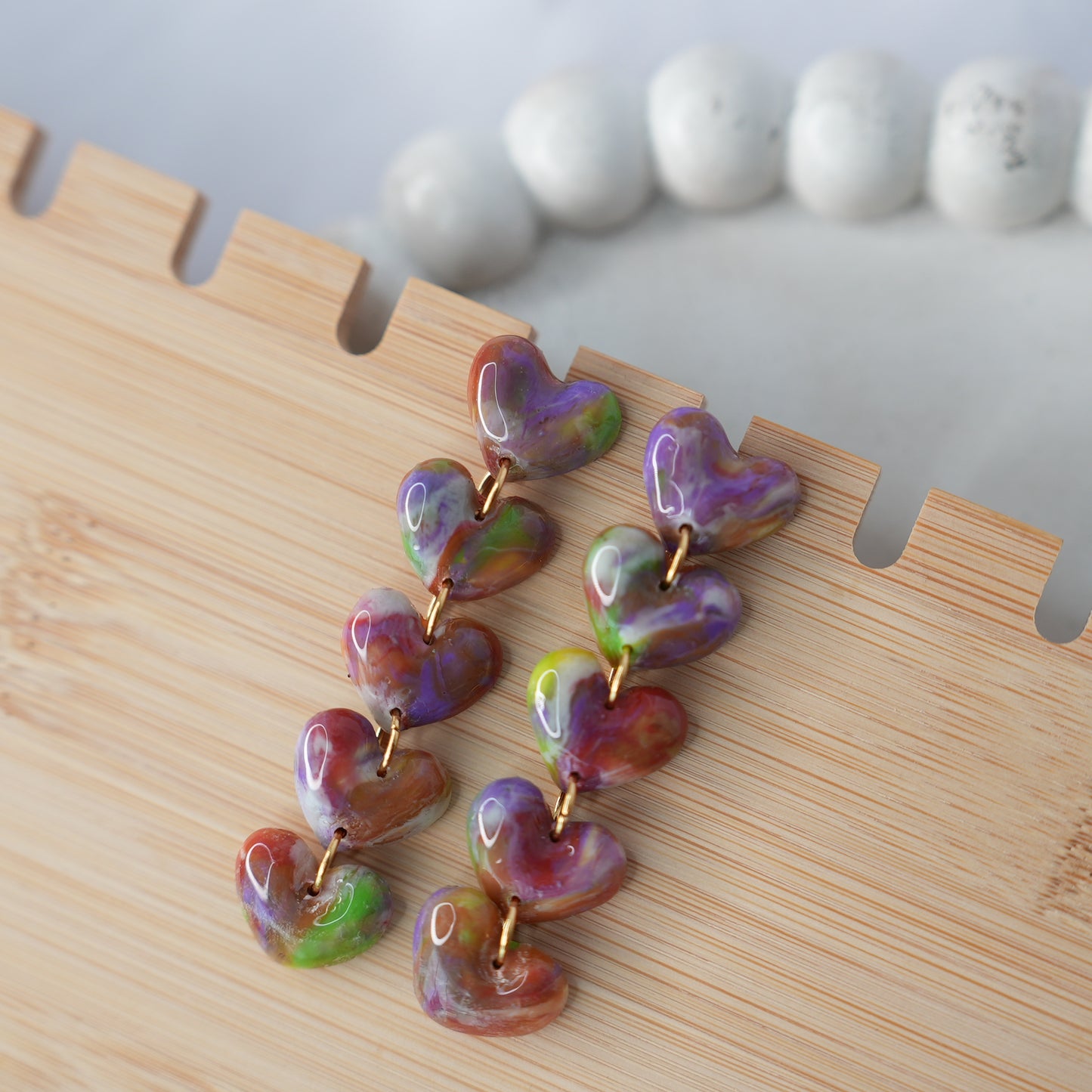 Aretes Latido Estelar Lluvia Corazón