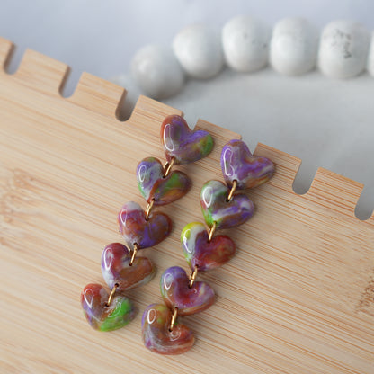 Aretes Latido Estelar Lluvia Corazón