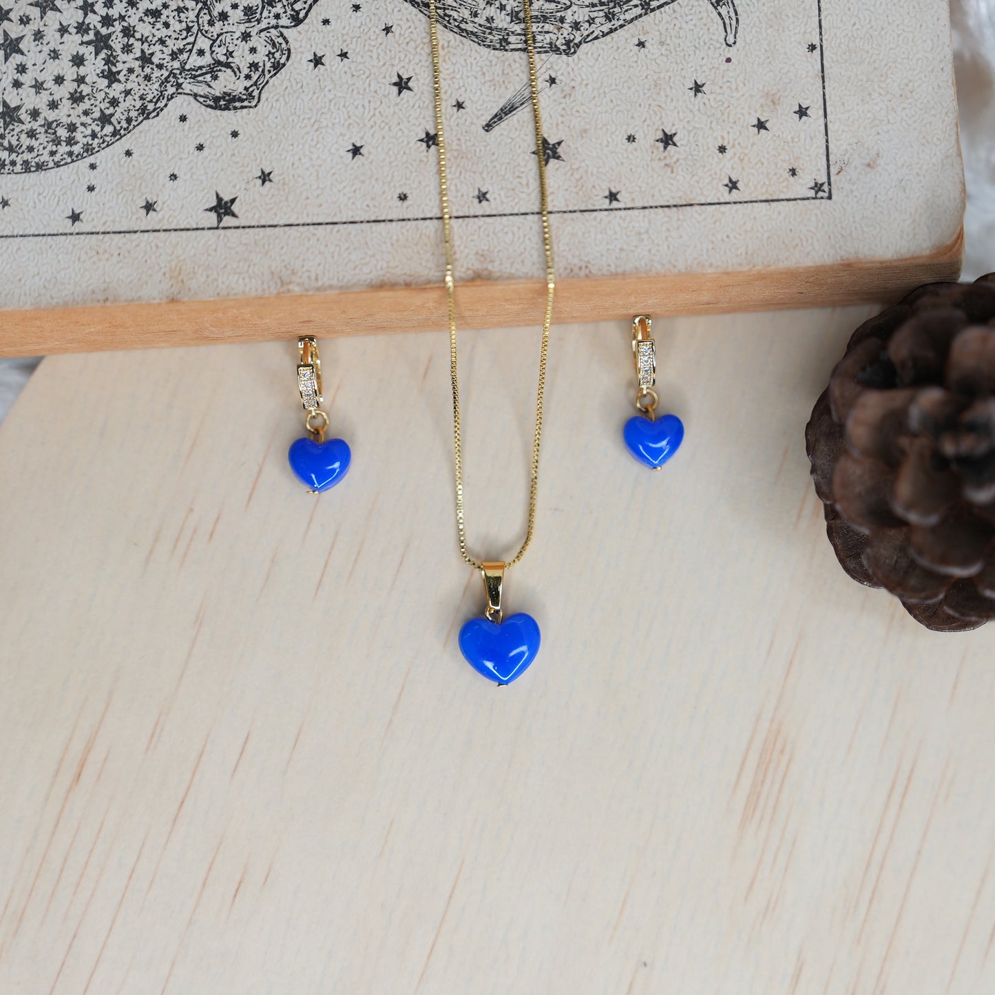 Set Corazón Azul
