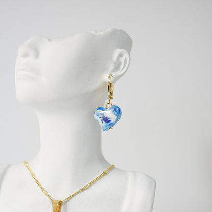 Set Corazón Azul Veteado