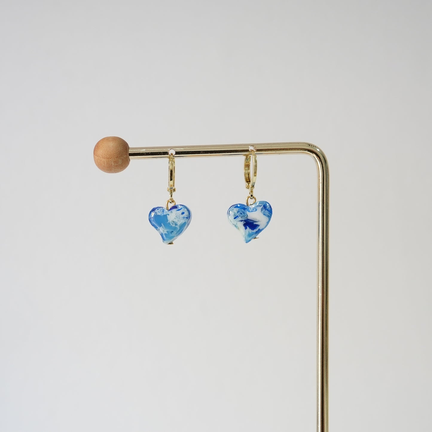 Set Corazón Azul Veteado