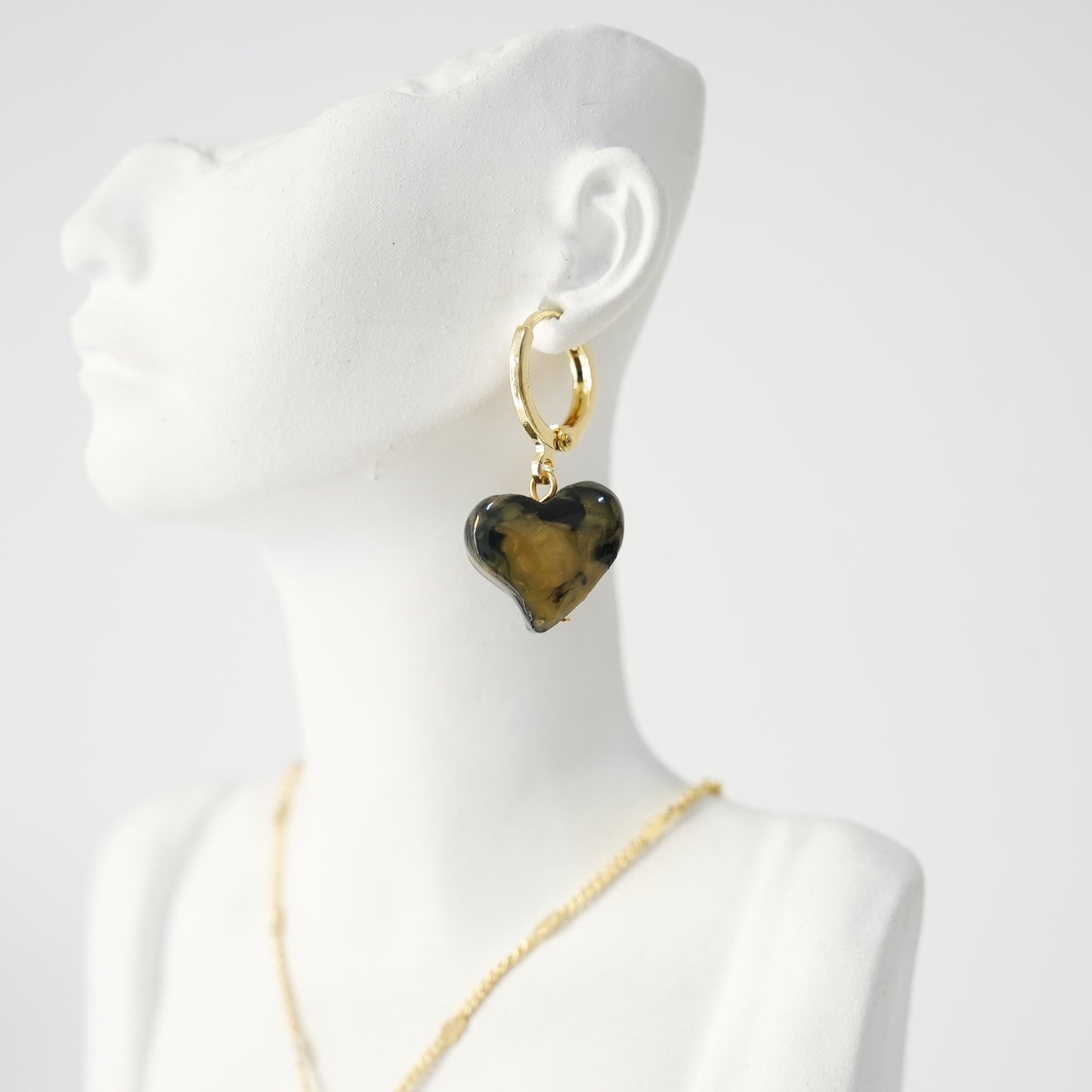 Set Corazón Dorado Veteado