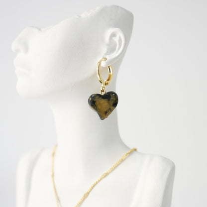 Set Corazón Dorado Veteado