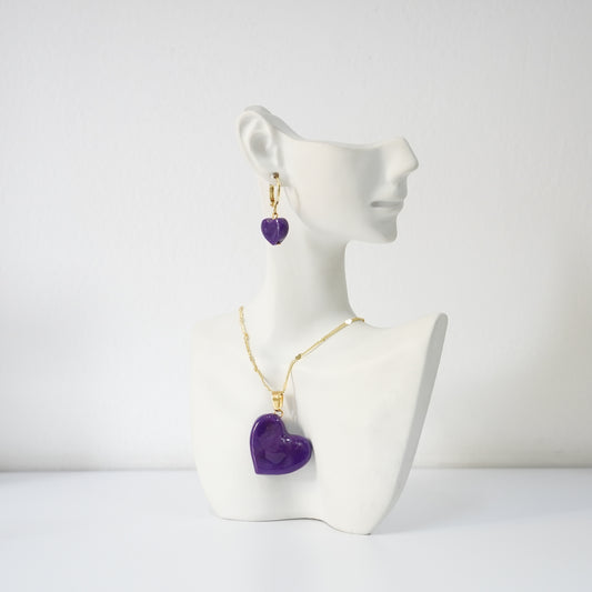 Set Corazón Morado