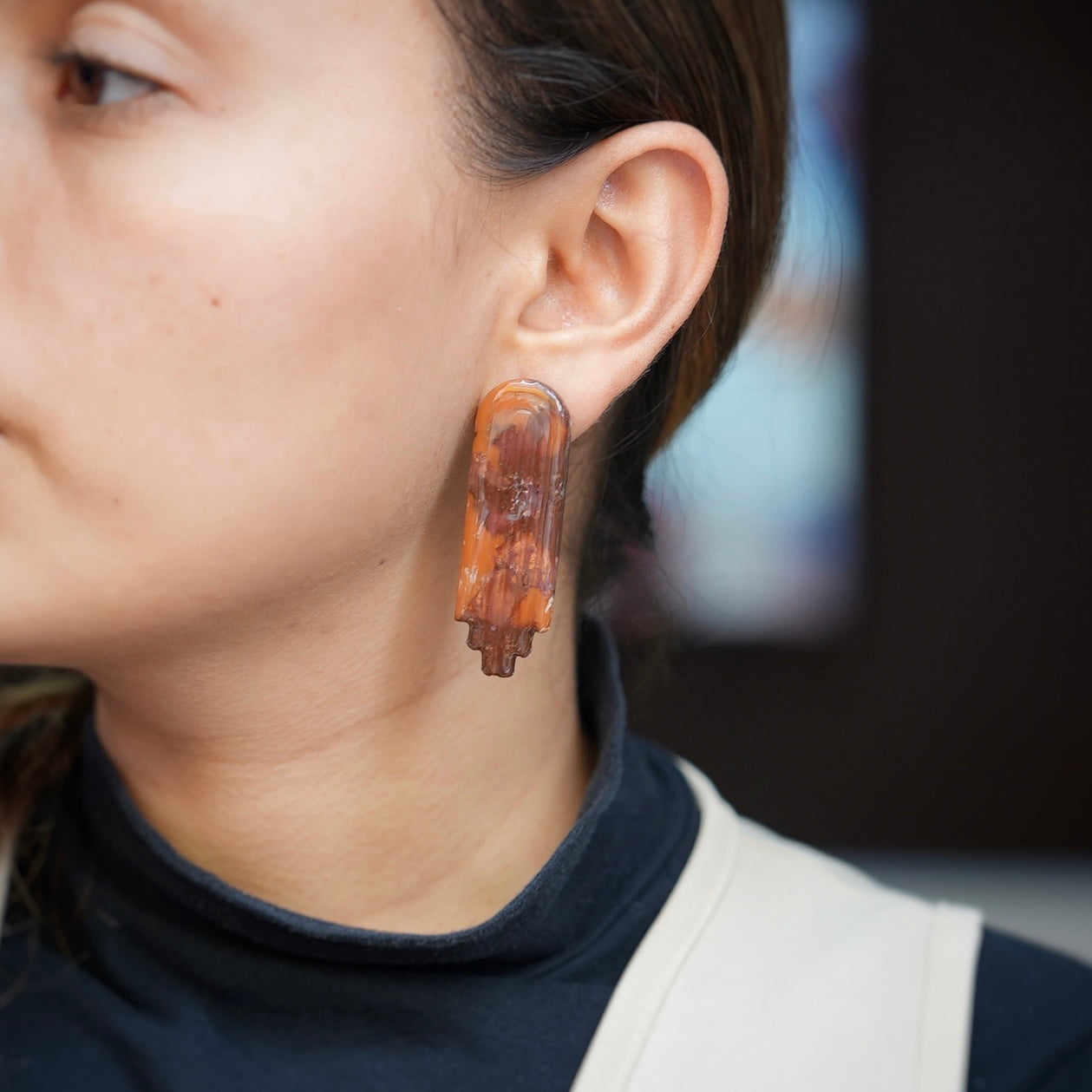 Aretes Única Tonos Tierra
