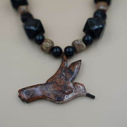Collar Colibrí Inca Bronceado