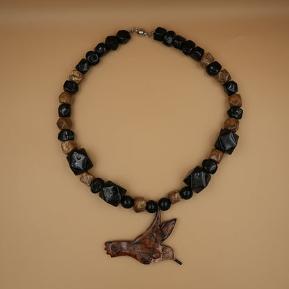 Collar Colibrí Inca Bronceado