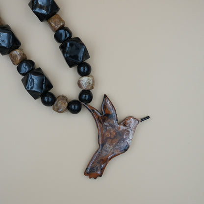 Collar Colibrí Inca Bronceado