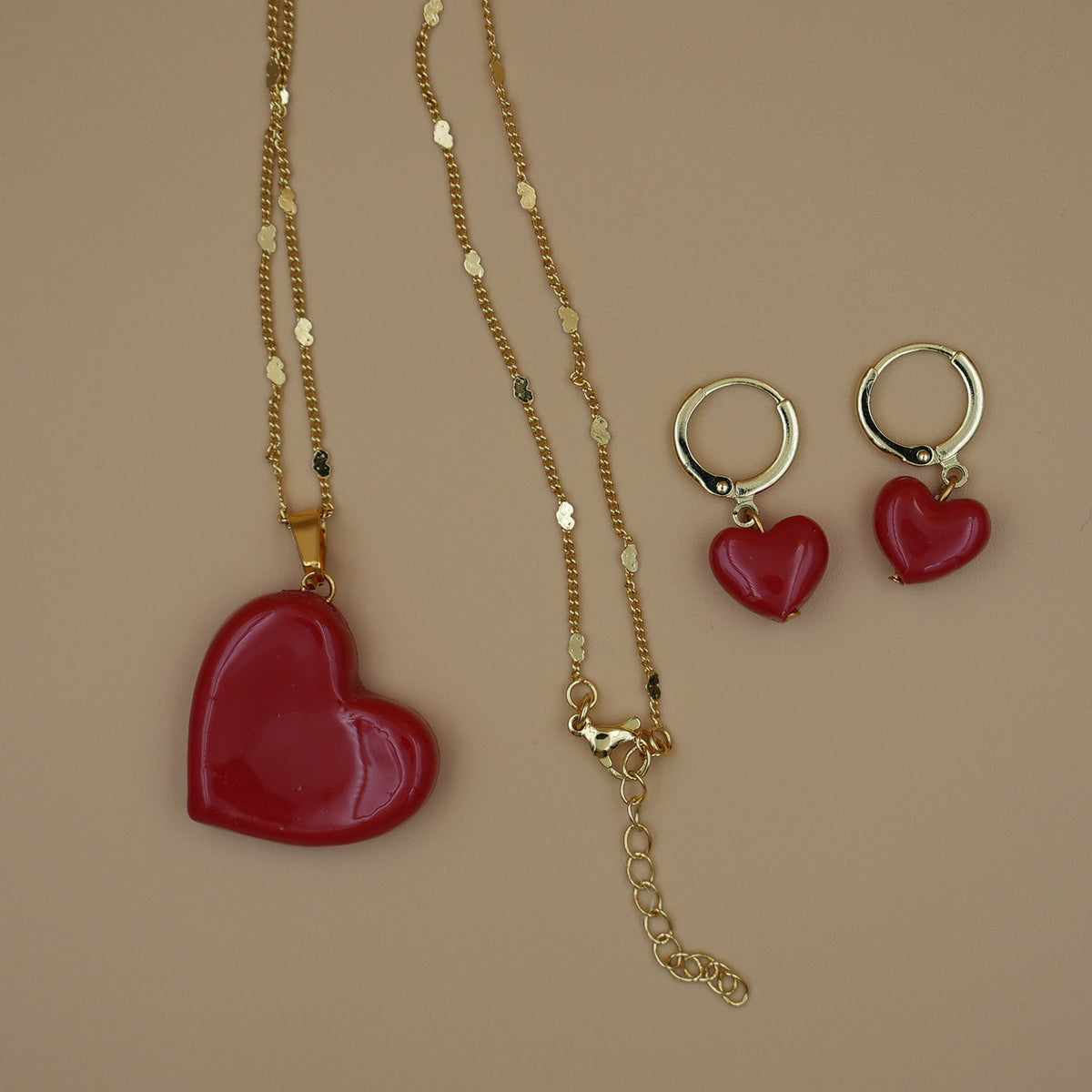 Set Corazón rojo