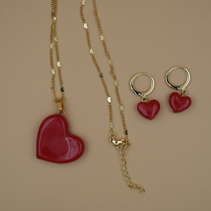 Set Corazón rojo