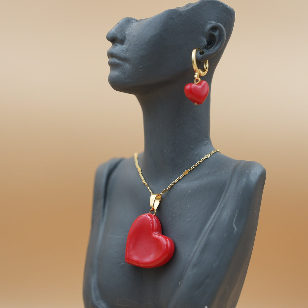 Set Corazón rojo