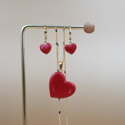 Set Corazón rojo