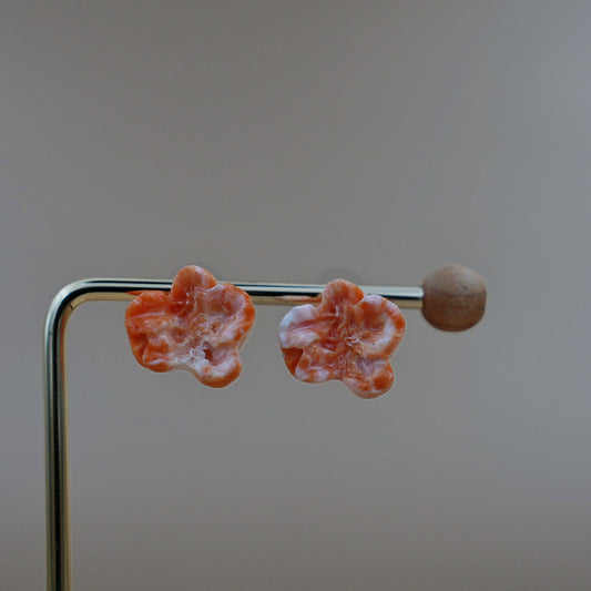 Aretes Orquídea Naranja