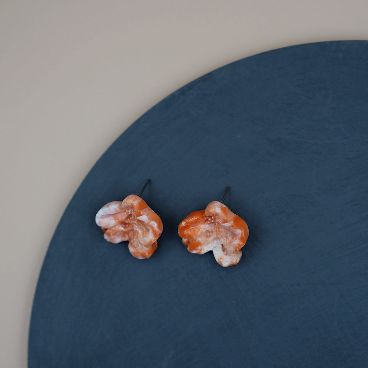 Aretes Orquídea Naranja