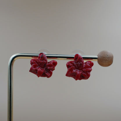 Aretes Lirio/Azucena Rojo
