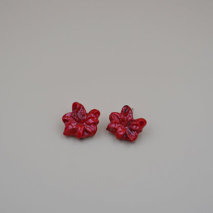 Aretes Lirio/Azucena Rojo