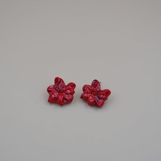 Aretes Lirio/Azucena Rojo