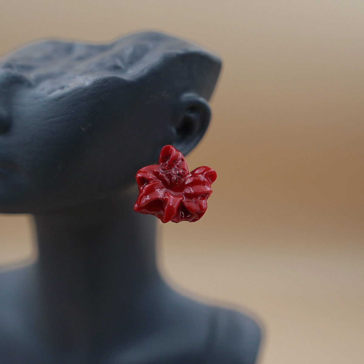 Aretes Lirio/Azucena Rojo