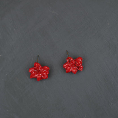 Aretes Lirio/Azucena Rojo