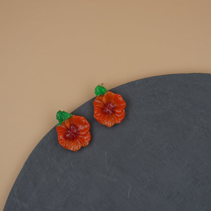 Aretes Amapola Naranja