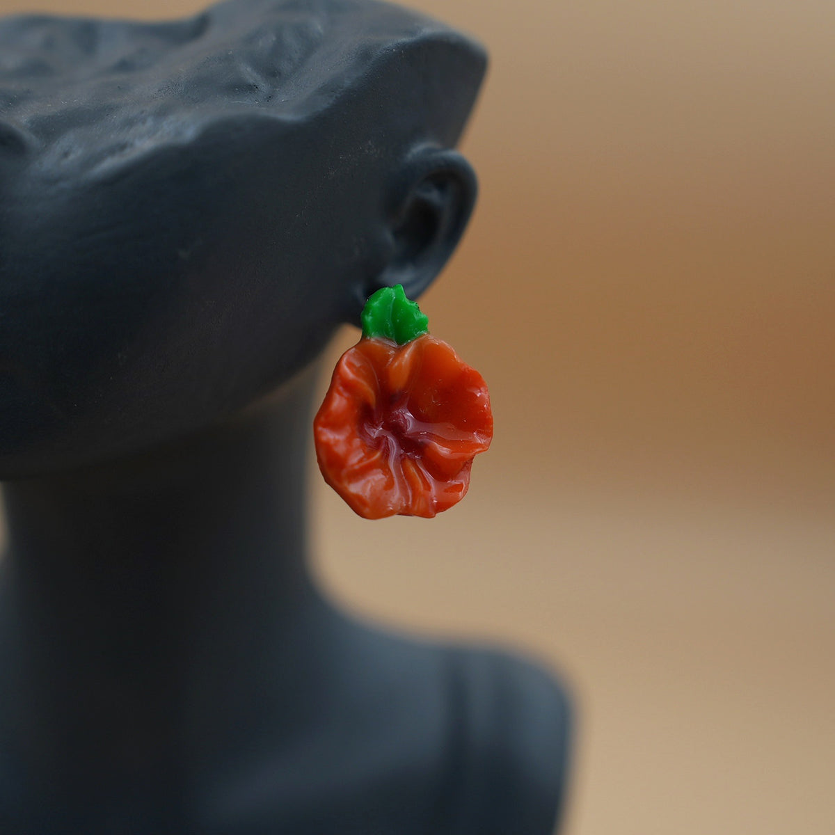 Aretes Amapola Naranja