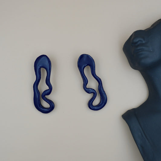 Maxi Aretes Raíz Azul
