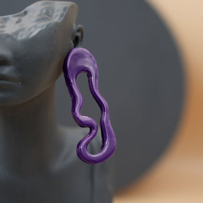 Maxi Aretes Raíz Morado