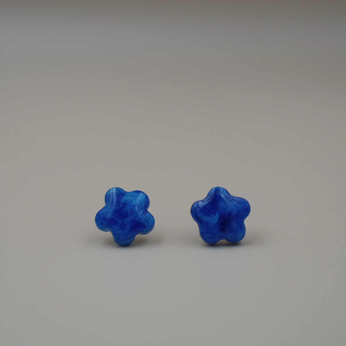 Aretes Flor Azul