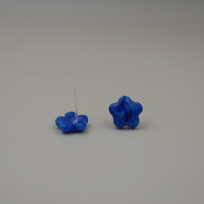 Aretes Flor Azul