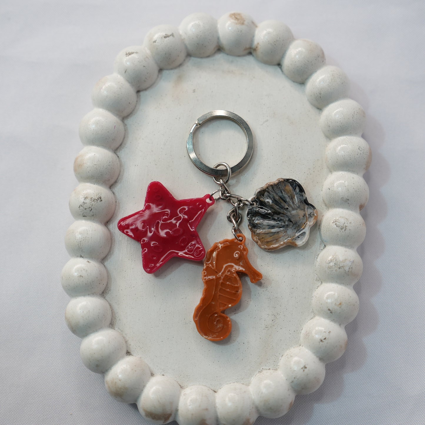 Llavero Ocean Caballito de mar + Concha + Estrella de mar