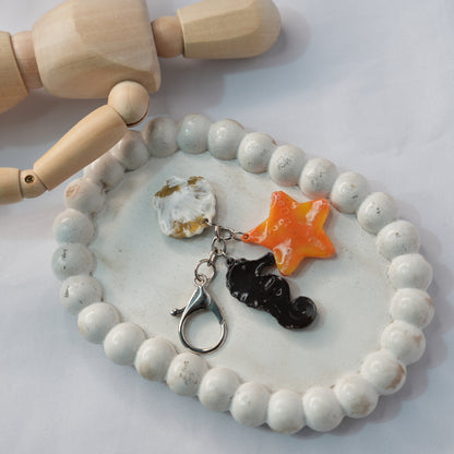 Llavero Ocean Caballito de mar + Concha + Estrella de mar