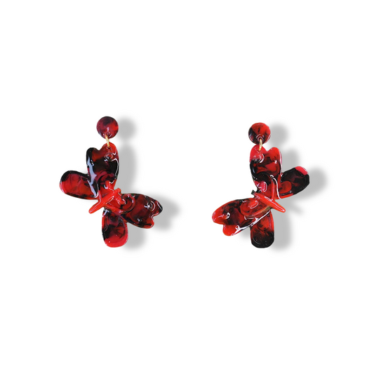 Earrings Leaf base Circular
