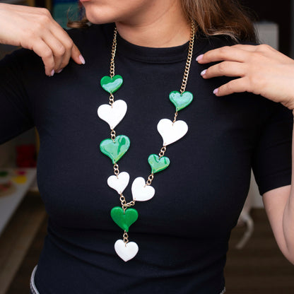 Collar Vastedad Verde Blanco