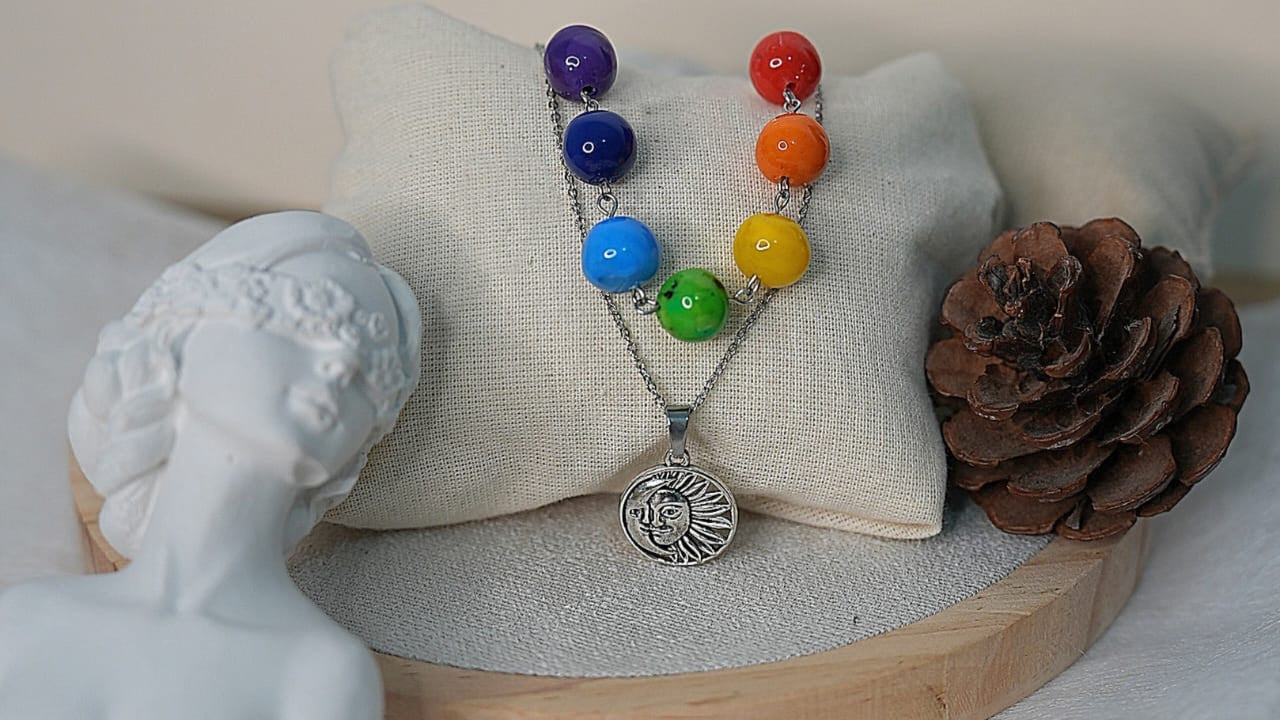 Collar doble siete chakras